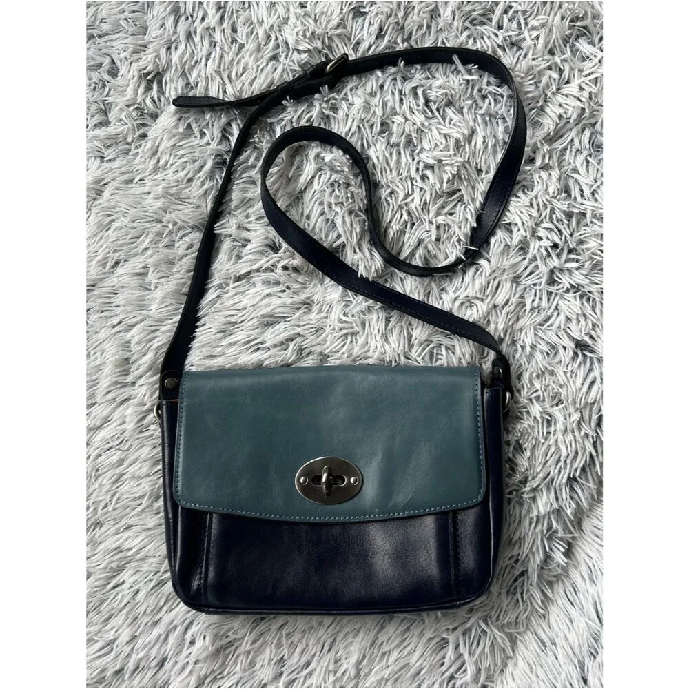 Patricia Nash Gradina Flap Leather Crossbody Mirage/Ocean